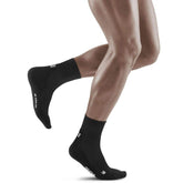 Classic All Black Mid Cut Socks Women - Black